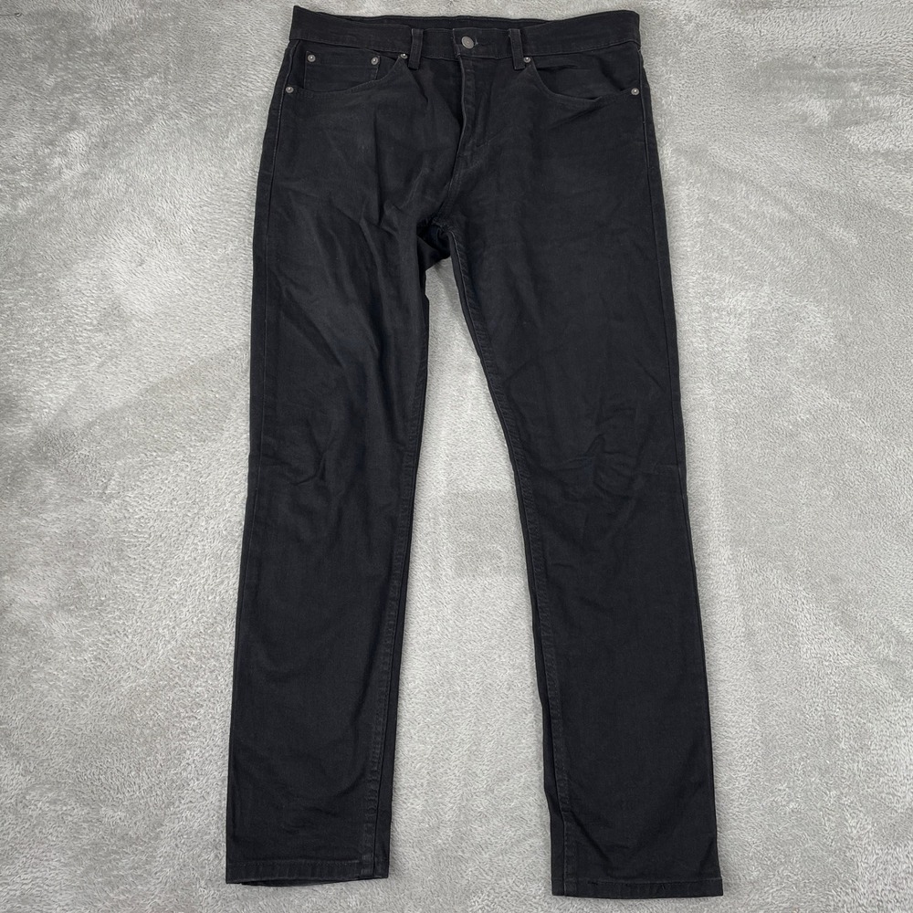 Levi's 512 Jeans Mens 34x32 Black Slim Taper Stretch Denim
